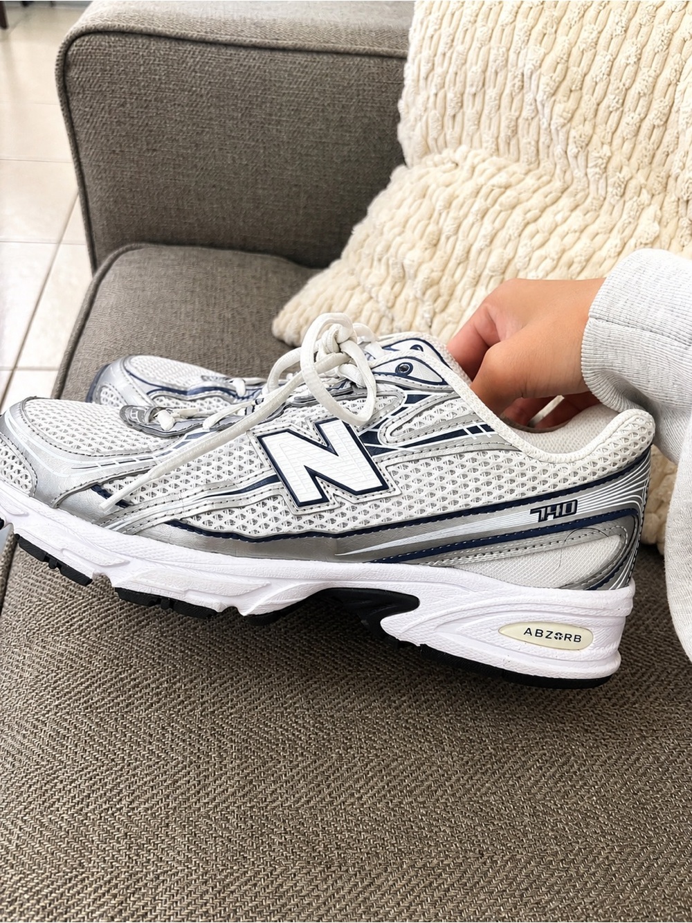 New Balance Women's Blue & Silver 740 Athletic Sneakers